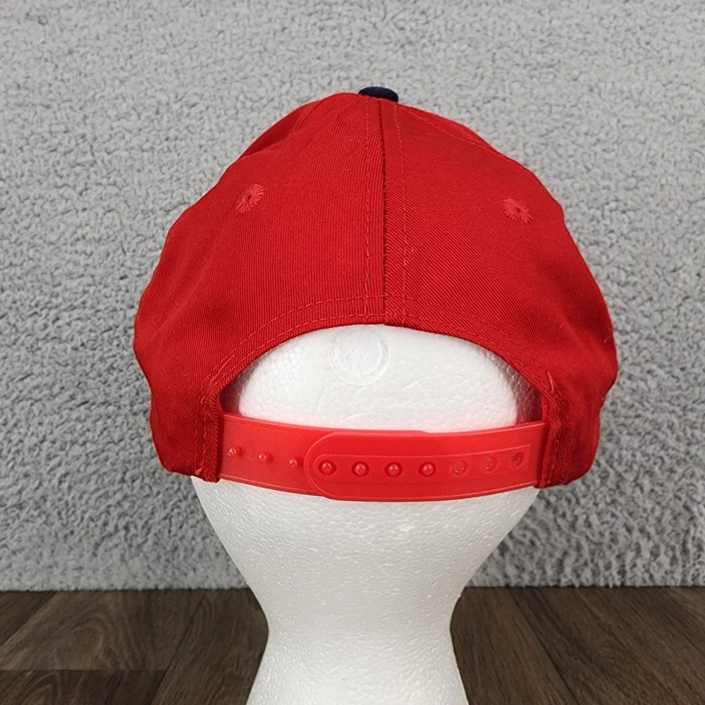 Vintage 90s Walt Disney World Mickey Mouse‎ Youth Snapback Hat Red Navy Blue